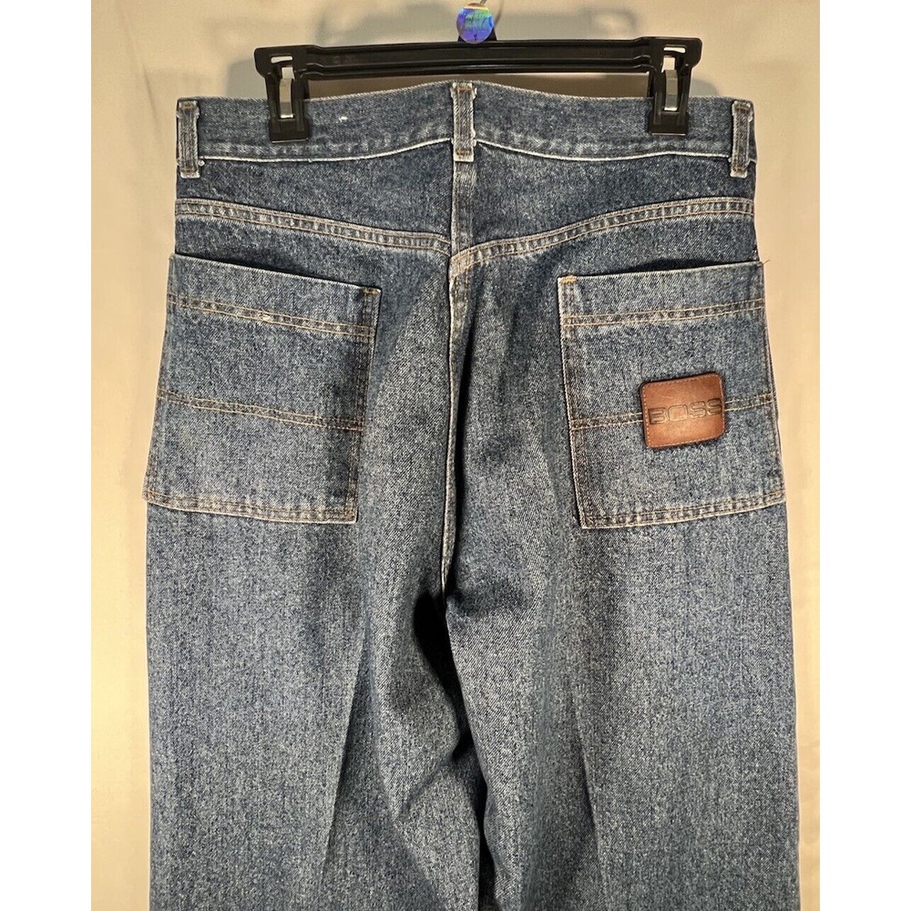Vintage Boss Jeans Men's 34 Blue Denim Y2K